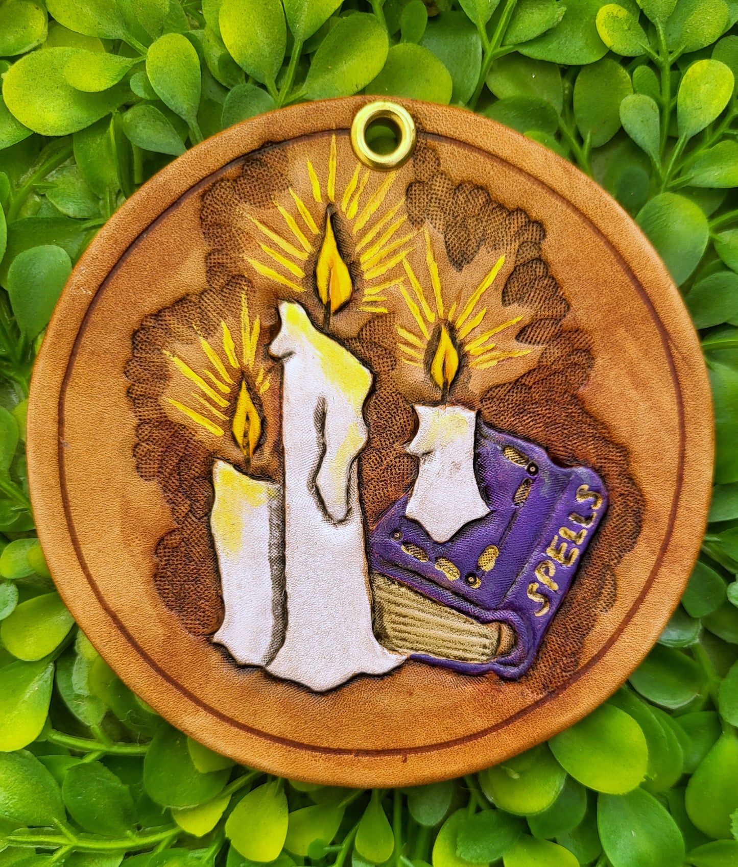 Halloween Leather Art Rounds