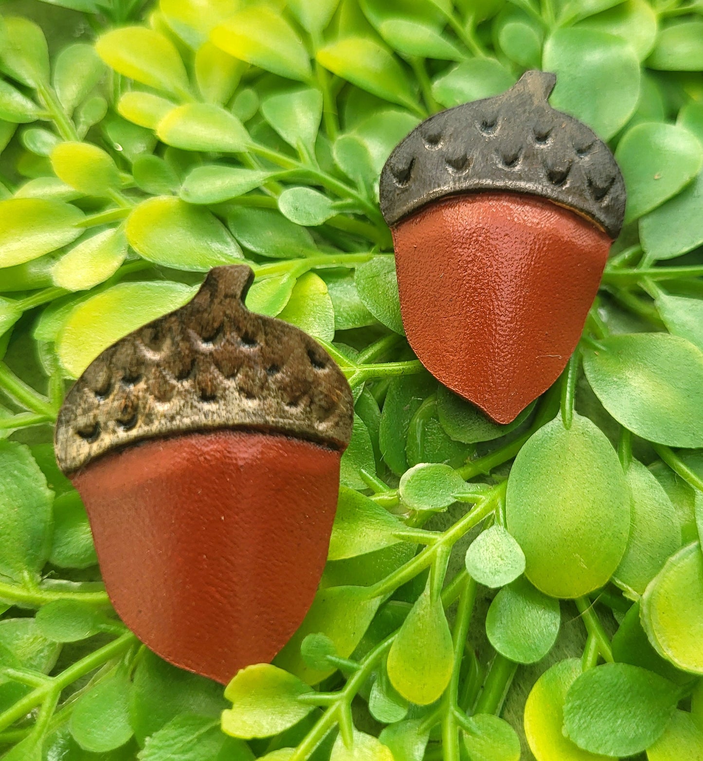 Acorn Leather Pin
