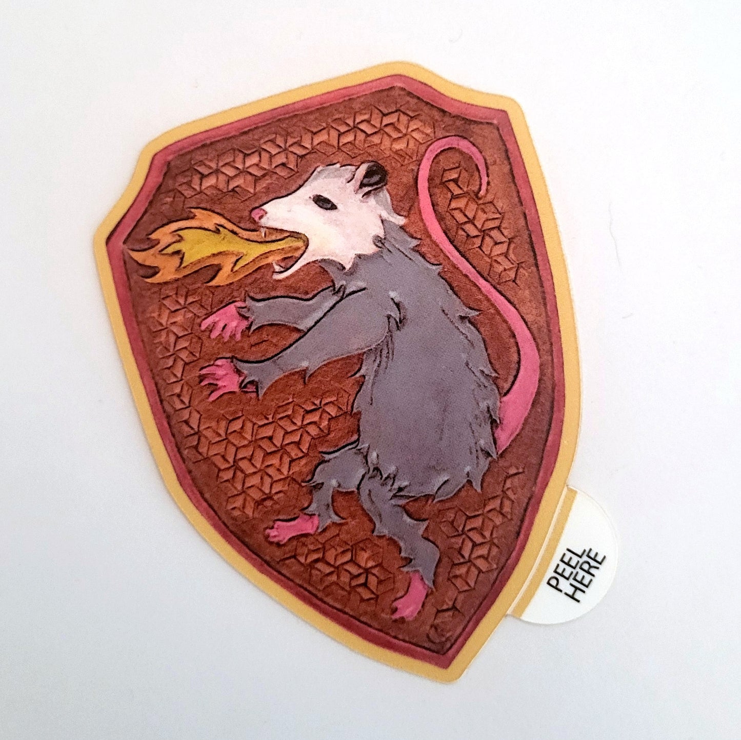 Fire-Breathing Oppossum Vinyl Art Sticker