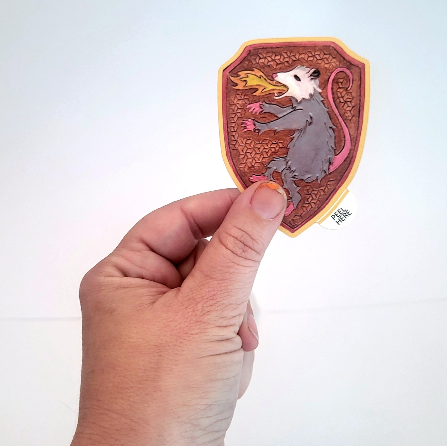 Fire-Breathing Oppossum Vinyl Art Sticker