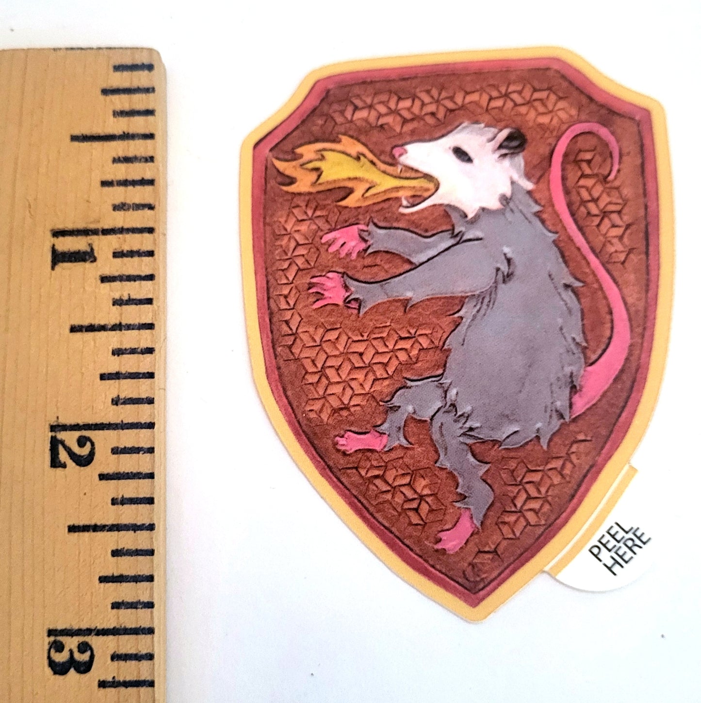 Fire-Breathing Oppossum Vinyl Art Sticker
