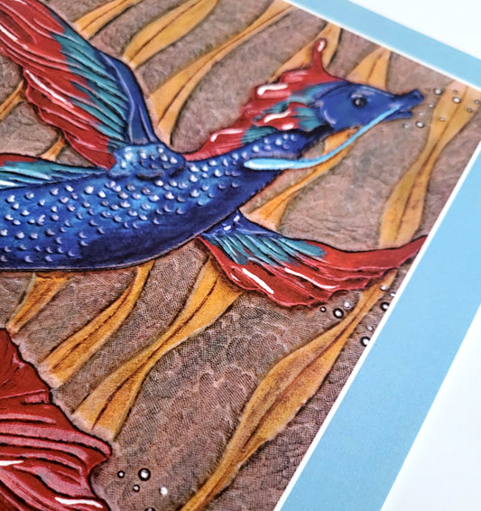 "Dragon of the Shallows" Nature Fantasy Art Reproduction