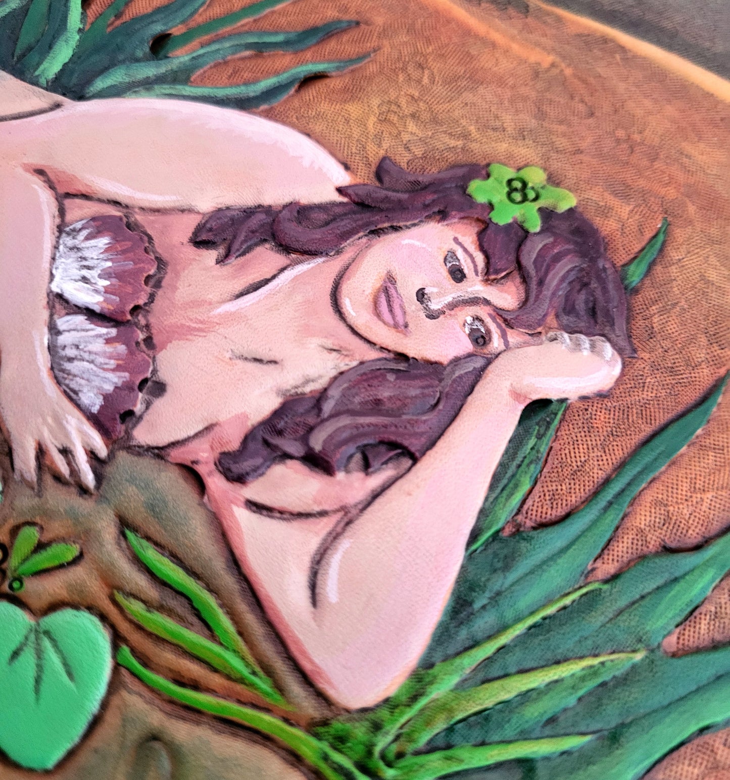 Mer-Manatee Original Leather Art