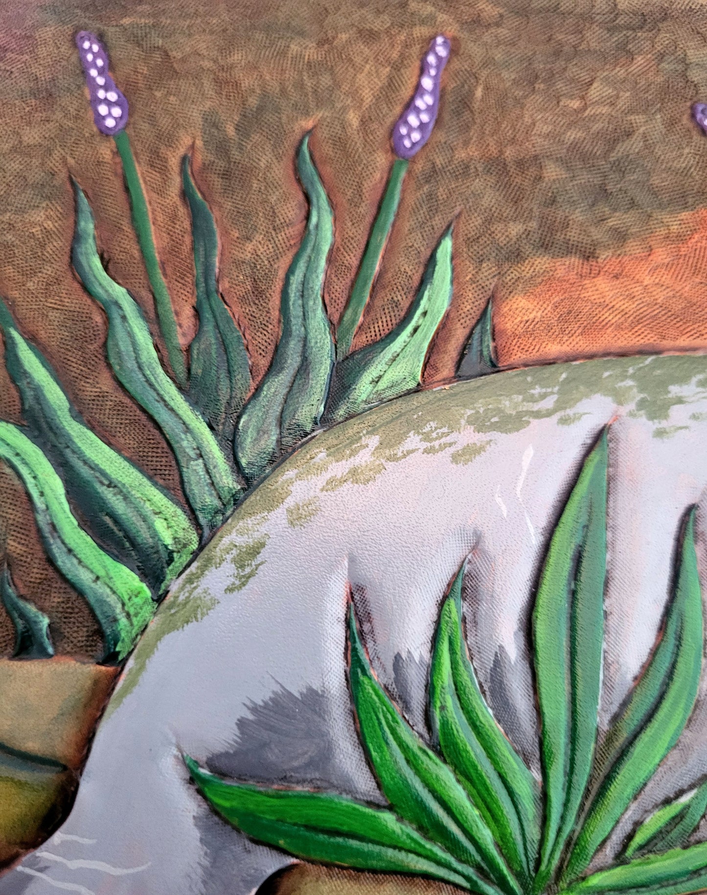 Mer-Manatee Original Leather Art