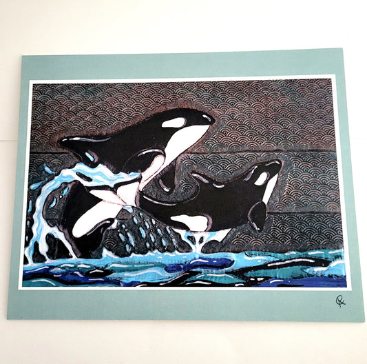 "Joy" Nature Ocean Orca Art Reproduction