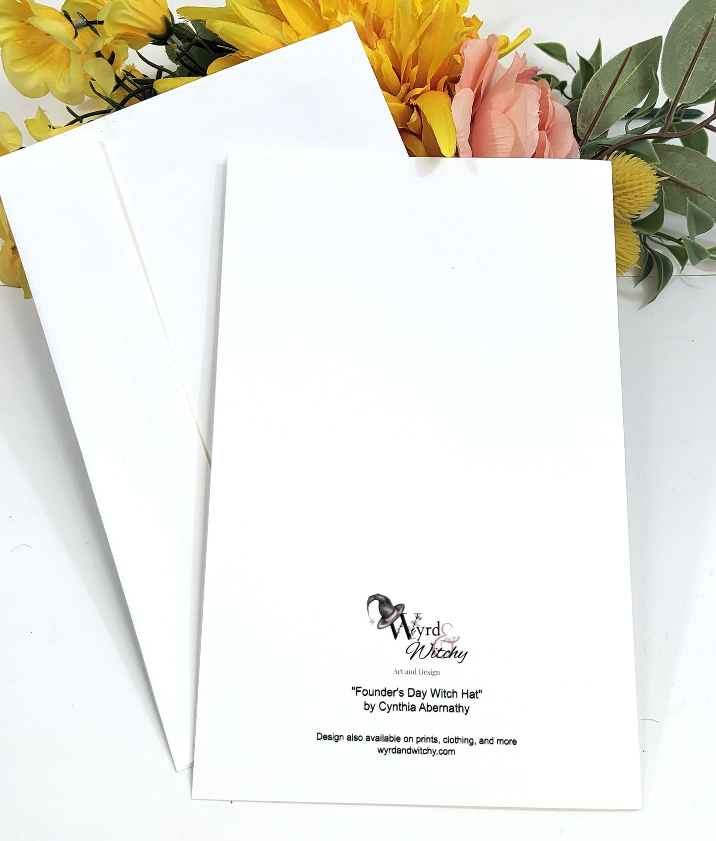 Strawberries and Cream Witch Hat Greeting Card