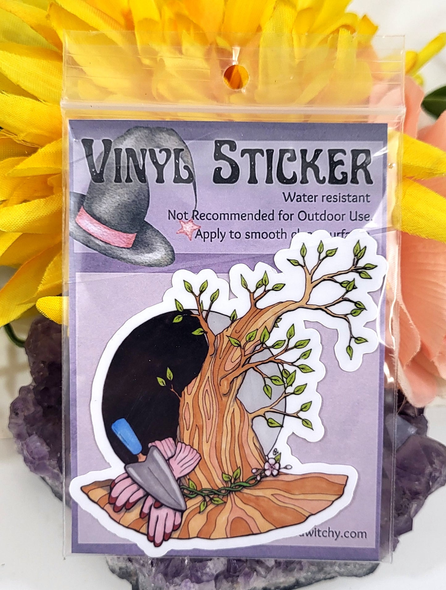 Arbor Day Witch Hat Vinyl Sticker
