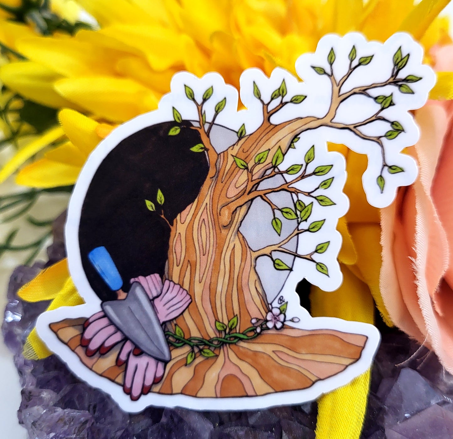 Arbor Day Witch Hat Vinyl Sticker