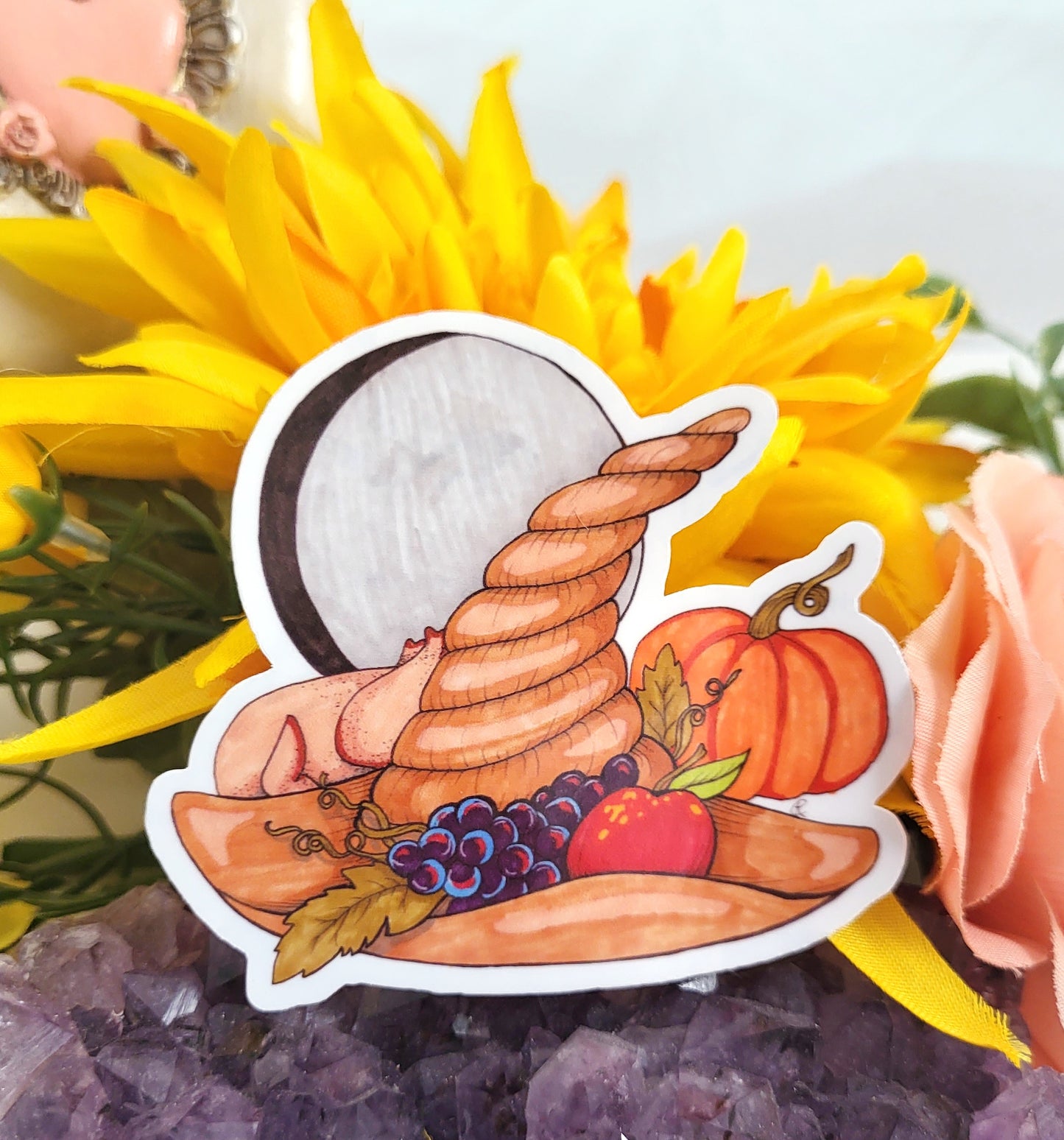 Thanksgiving Witch Hat Vinyl Sticker