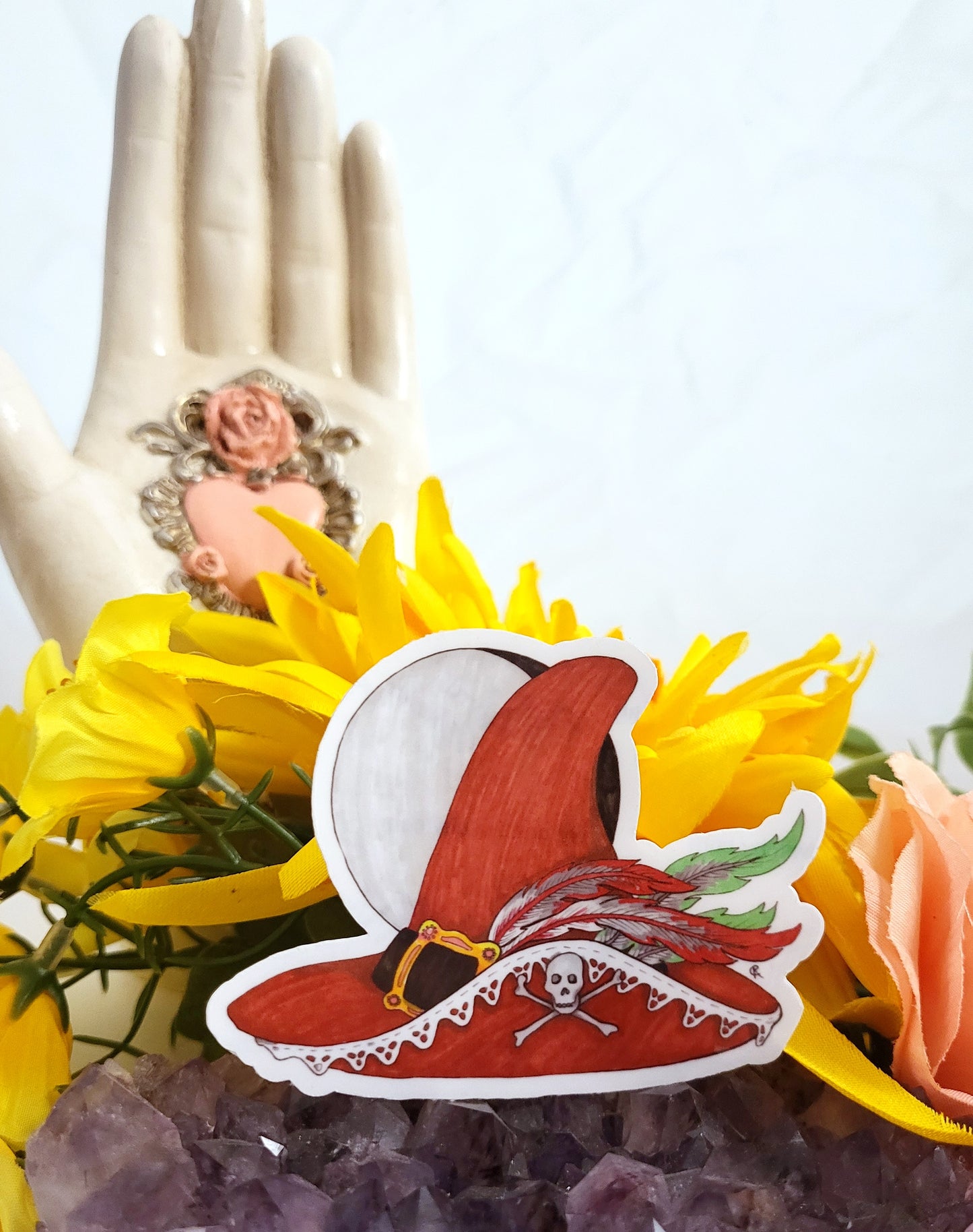 Talk Like A Pirate Day Witch Hat Vinyl Sticker