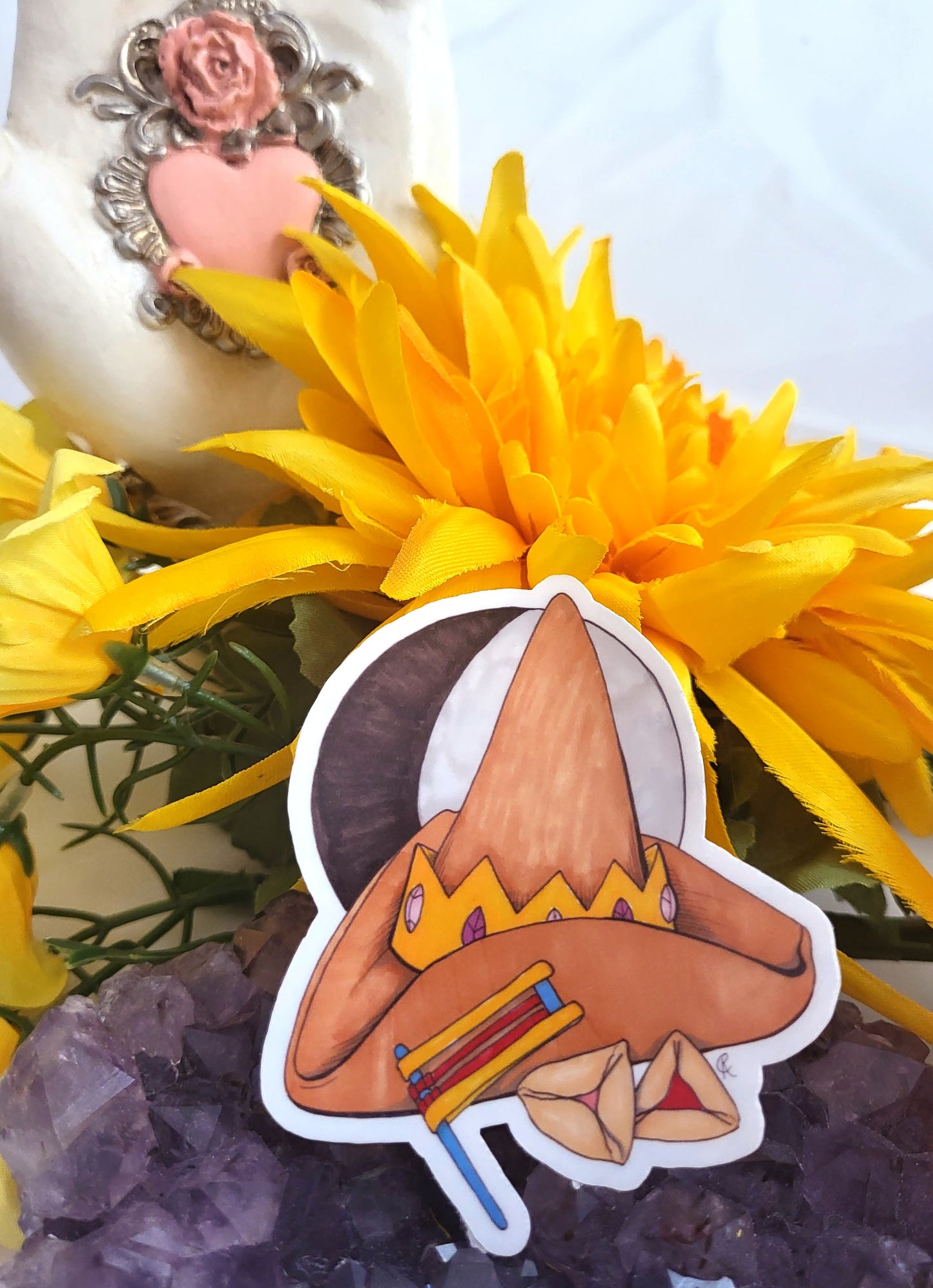 Purim Witch Hat Vinyl Sticker