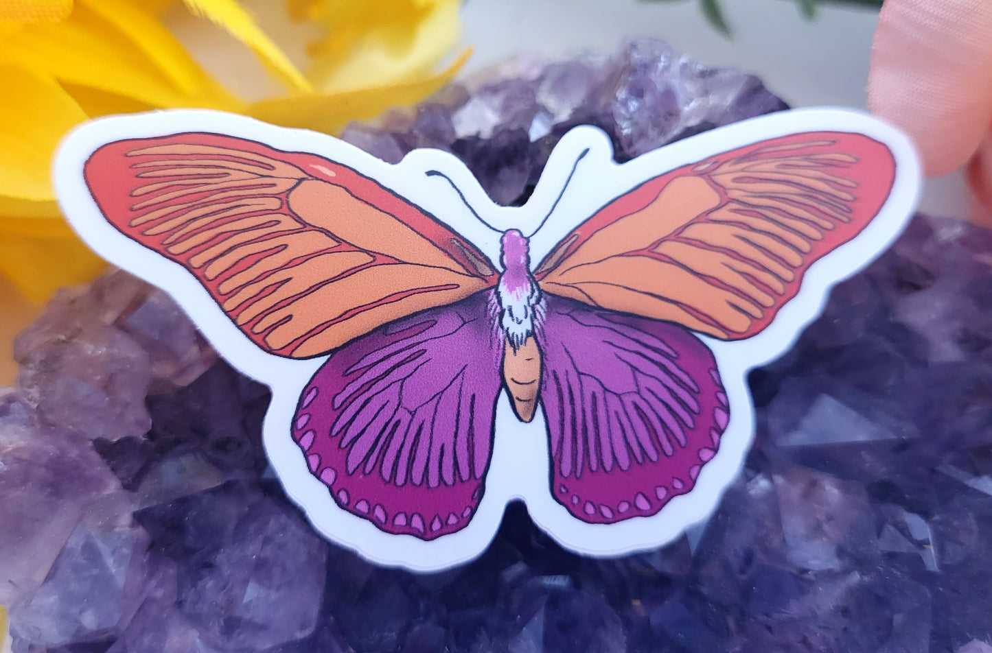 Pride Flag Butterfly Vinyl Stickers