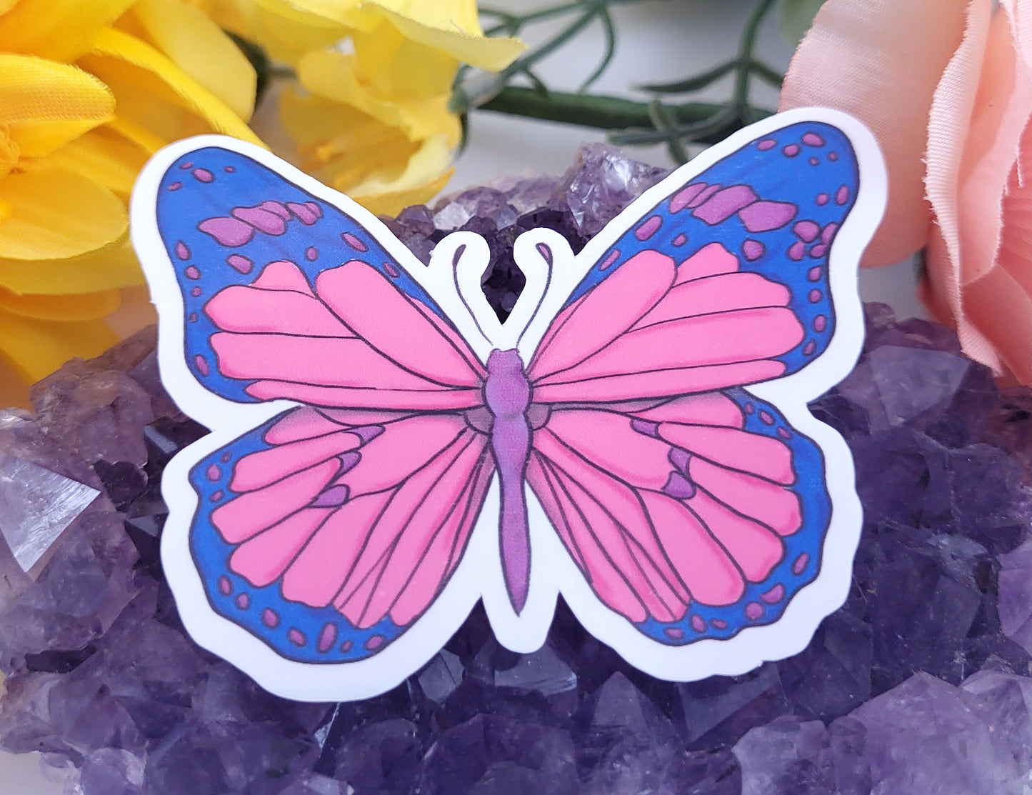 Pride Flag Butterfly Vinyl Stickers