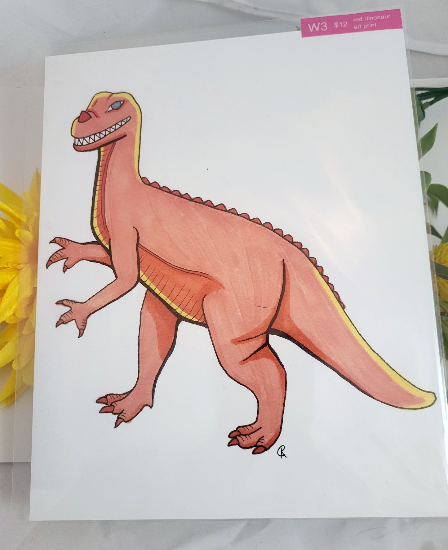 Cartoon Dinosaur Art Print