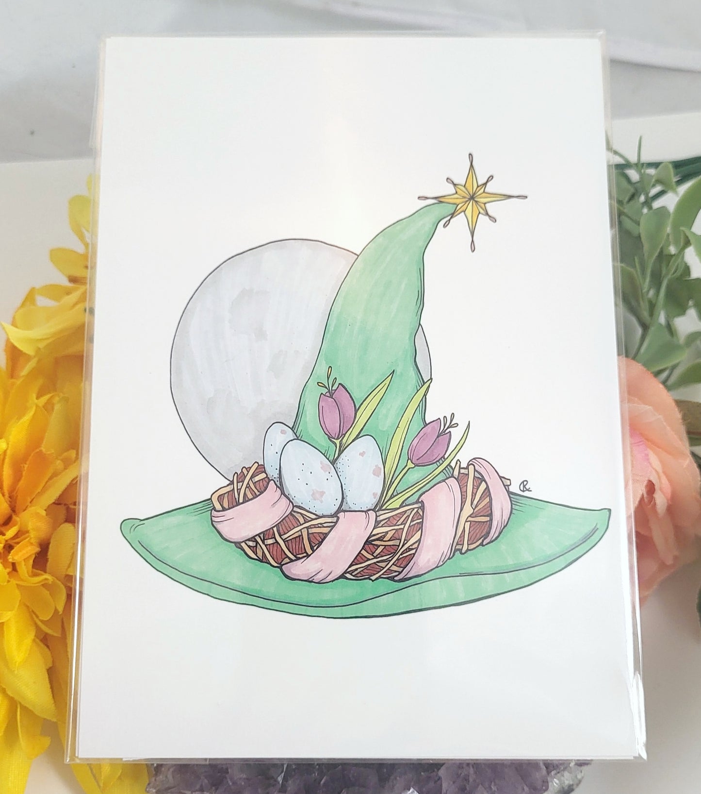 Ostara Witch Hat Art Print