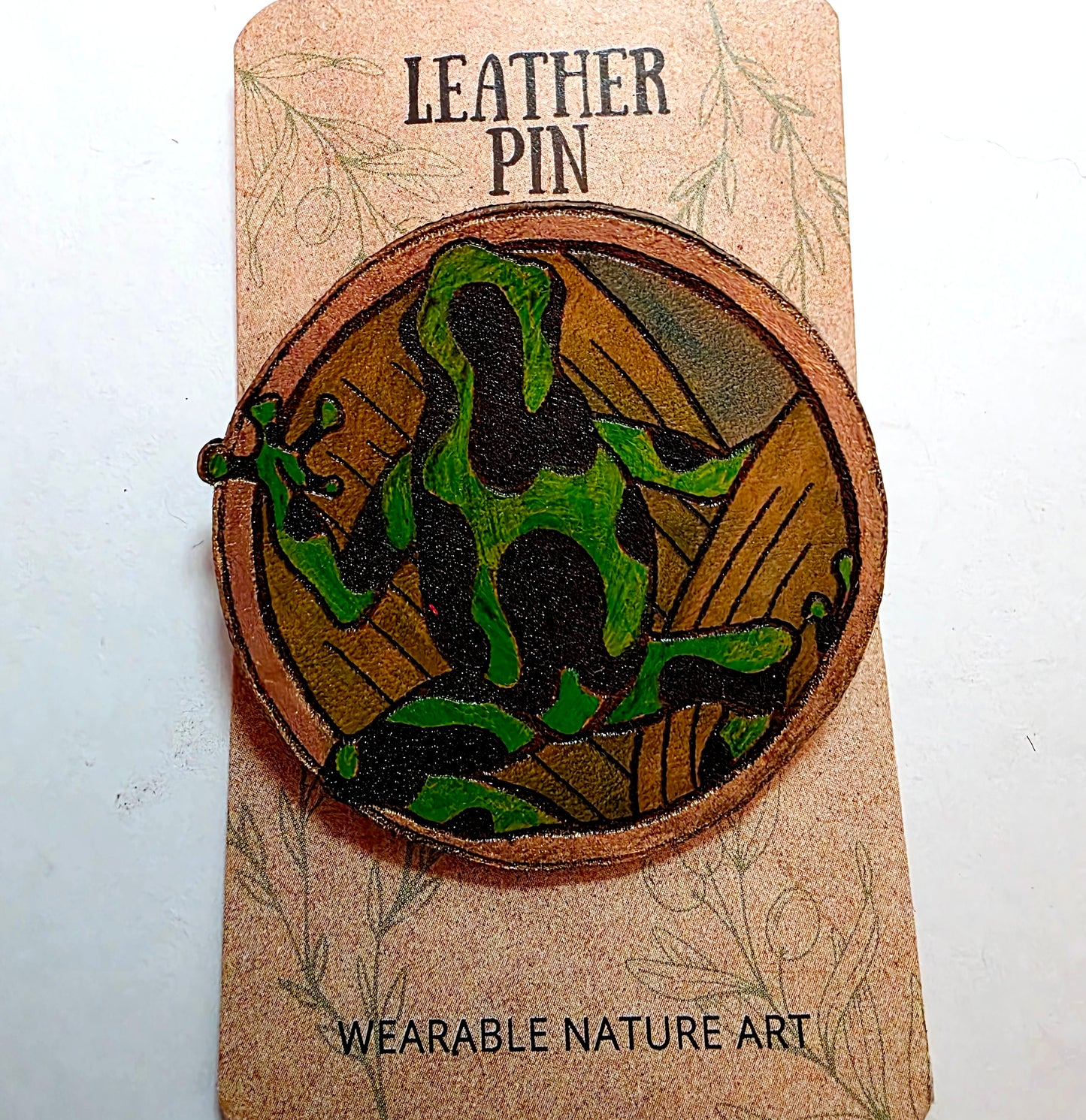 Poison Dart Frog Leather Pin - March 2026 Limited Edition
