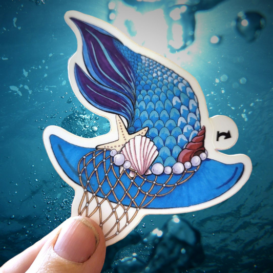 Mermaid Day Witch Hat Vinyl Sticker