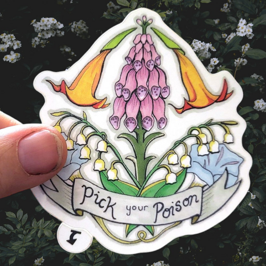 Pick Your Poisonous Flower Bouquet Vinyl Sticker