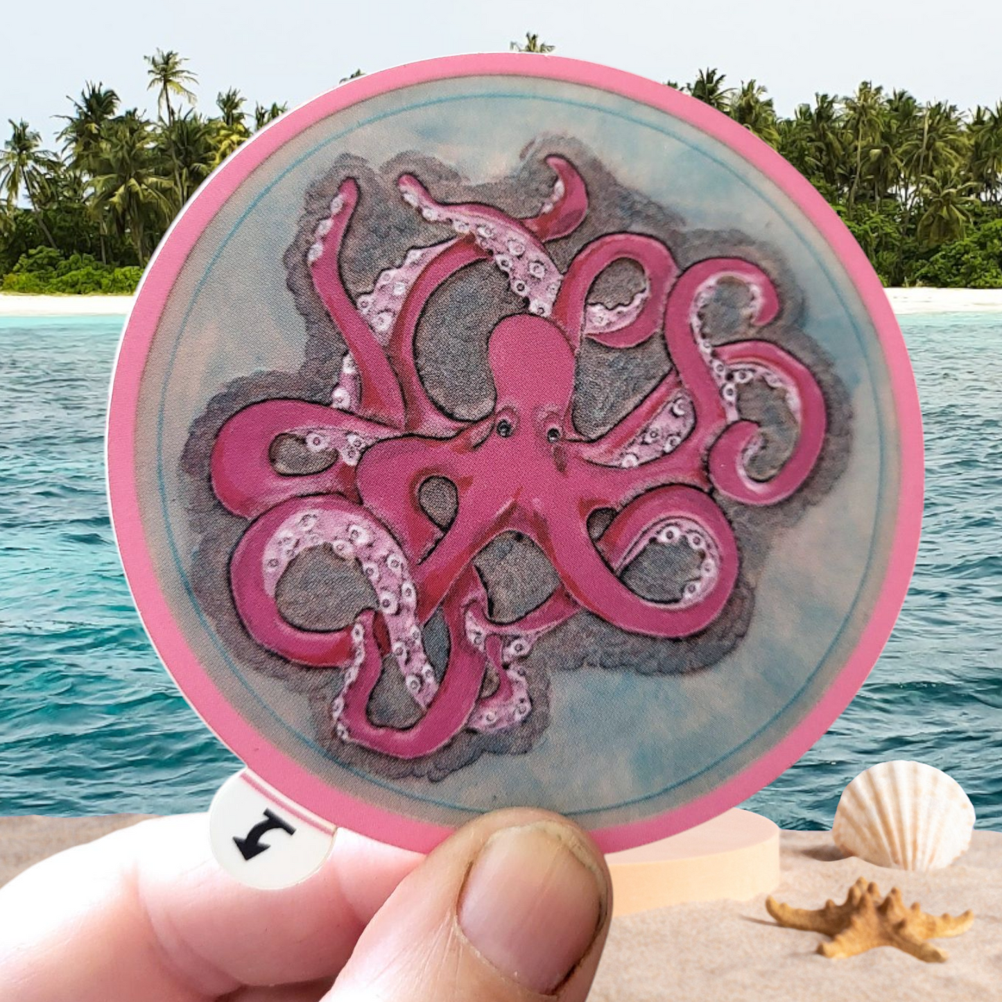 Octopus Leather Art Vinyl Sticker