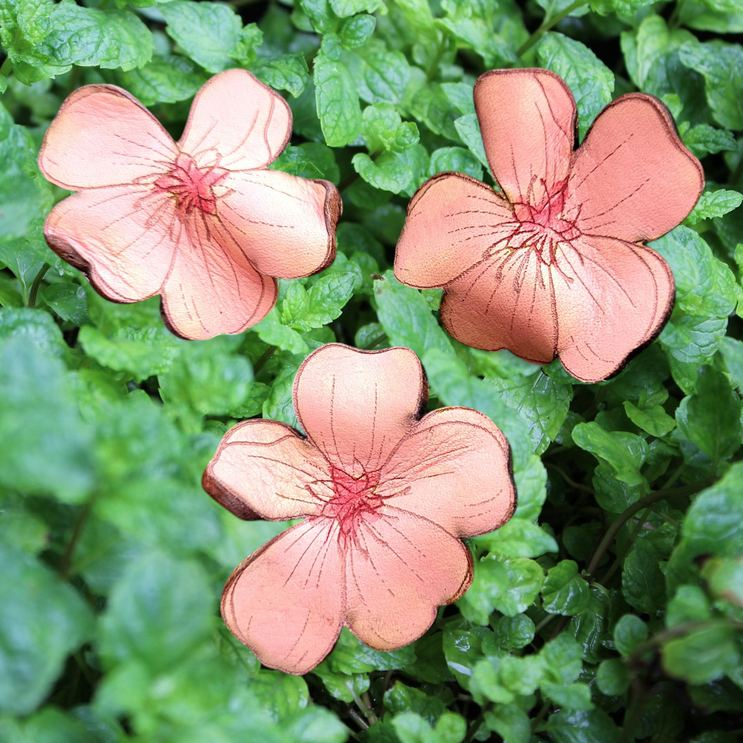 Cherry Blossom Leather Pin