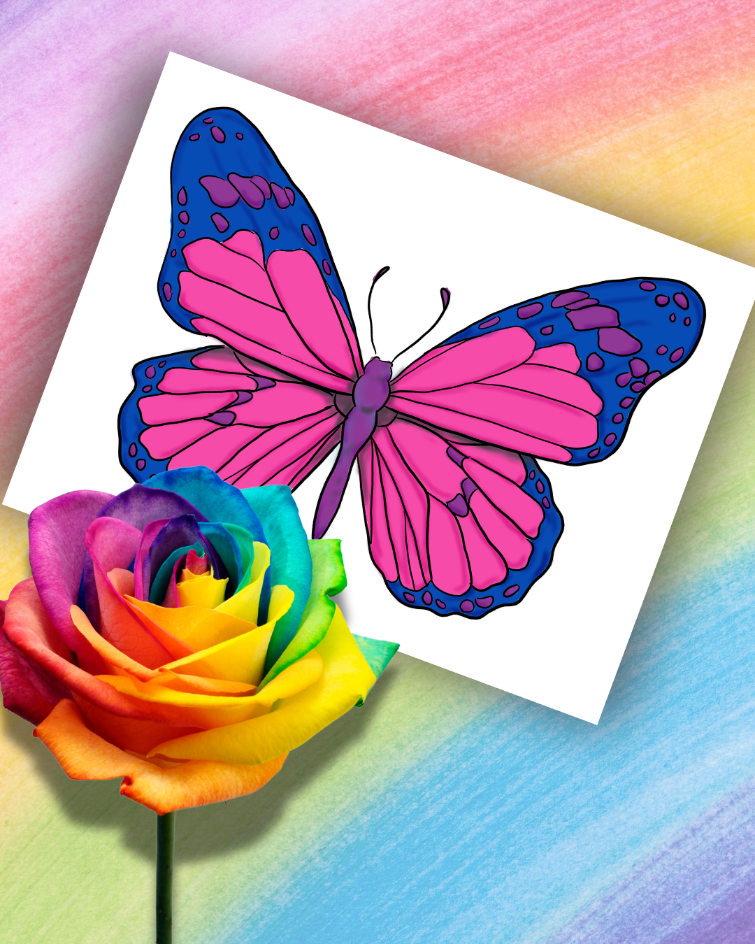 Pride Flag Butterfly Art Prints