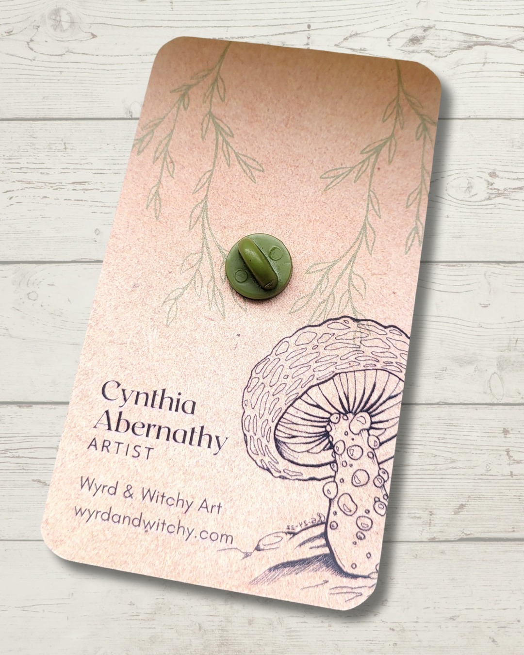 Beet Vegetable Leather Pin