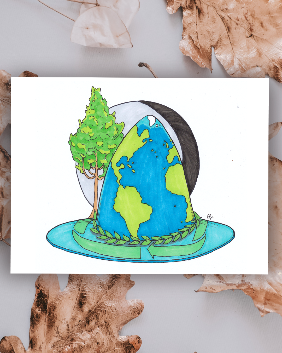 Earth Day Witch Hat Art Print