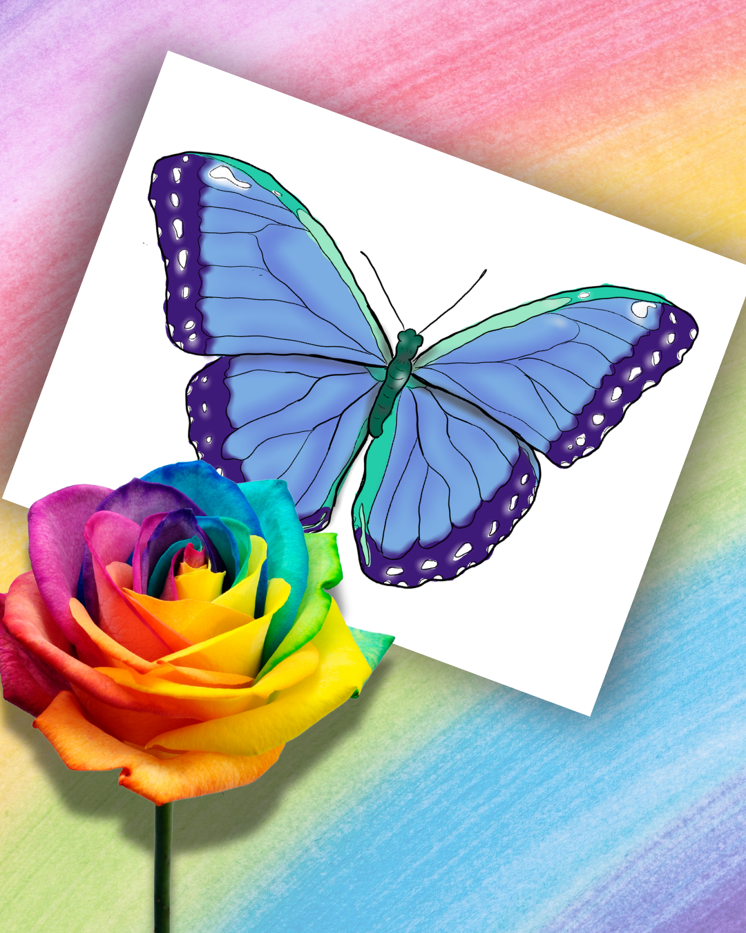 Pride Flag Butterfly Art Prints
