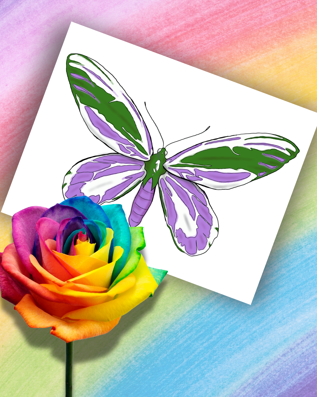 Pride Flag Butterfly Art Prints