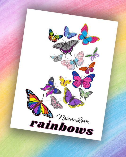 Pride Flag Butterfly Art Prints