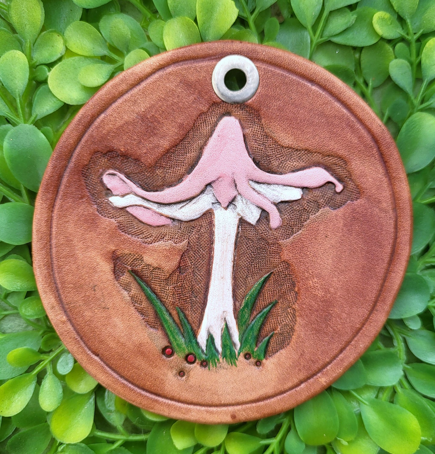 Mushroom Leather Art Rounds