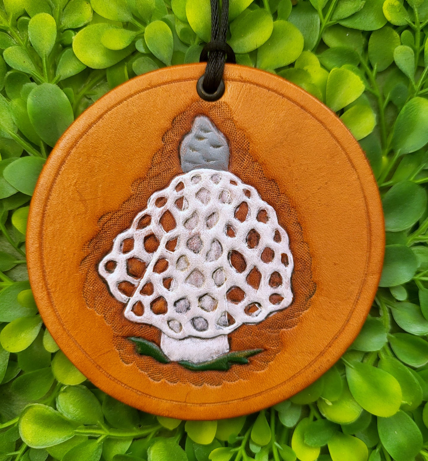 Mushroom Leather Art Rounds