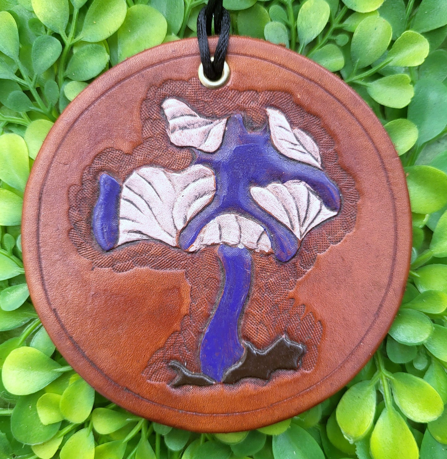 Mushroom Leather Art Rounds