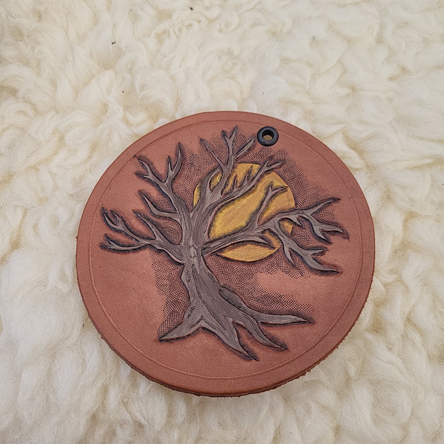 Halloween Leather Art Rounds