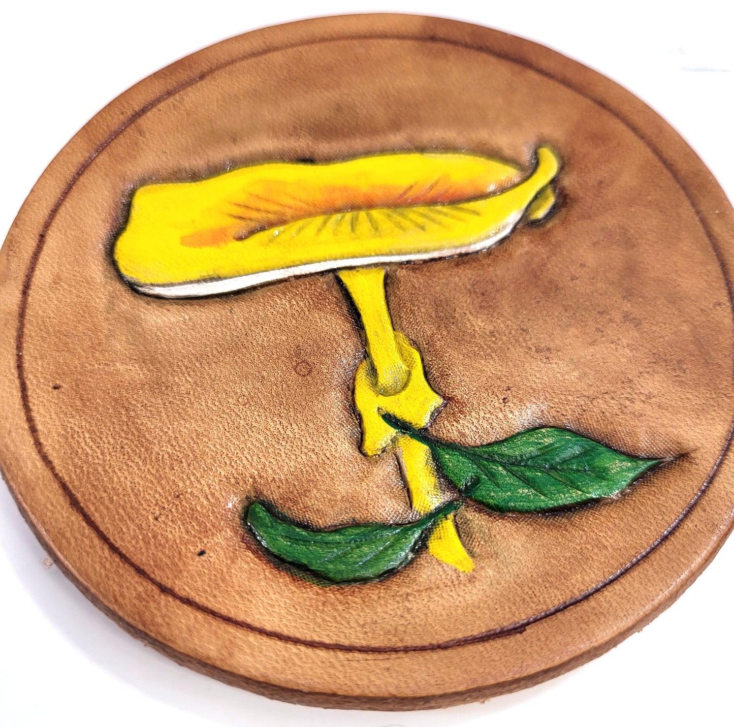 Mushroom Leather Art Rounds