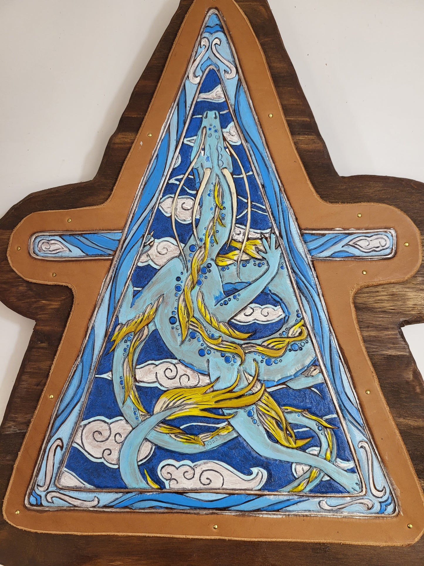 Elemental Dragon of Air Leather Art