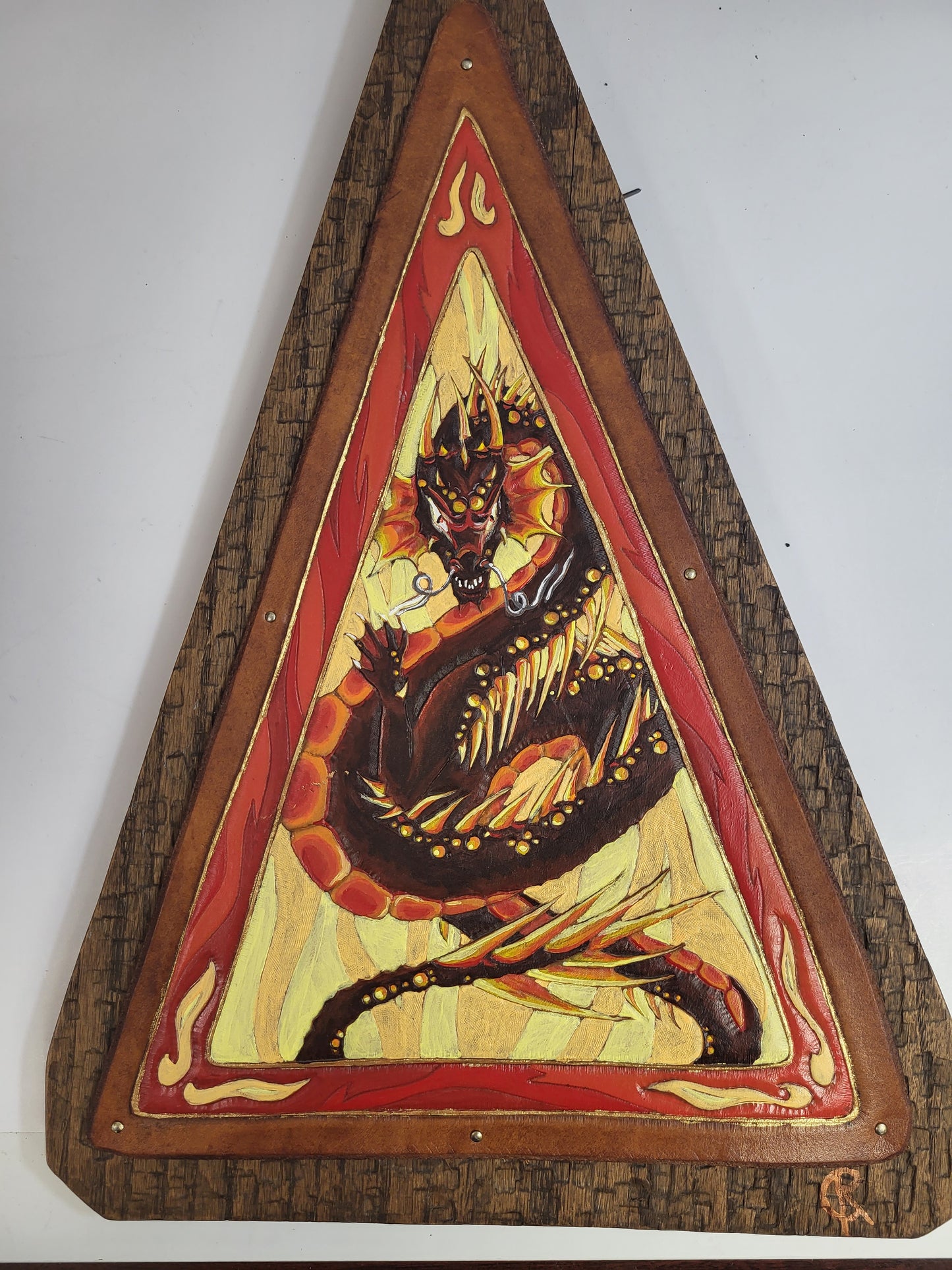 Elemental Dragon of Fire Leather Art