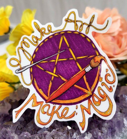 Make Art Make Magic Vinyl Sticker