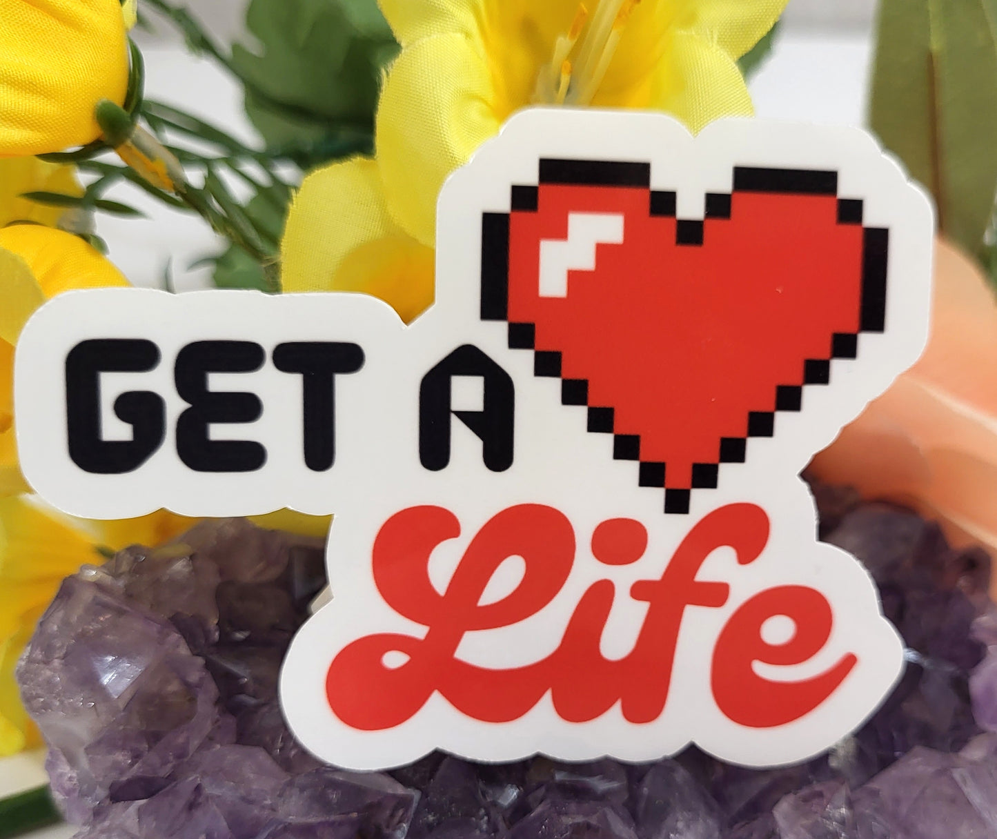 Get a Life Video Game Inspired Vinyl Sticker