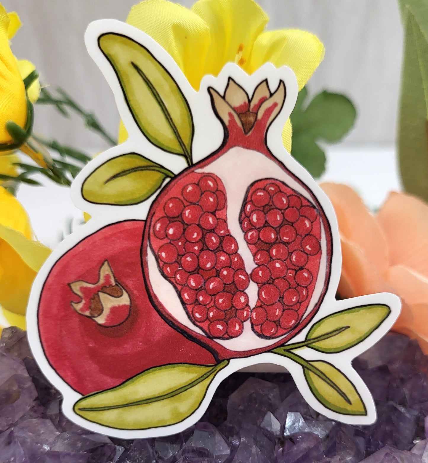 Pomegranate Fruit Vinyl Sticker