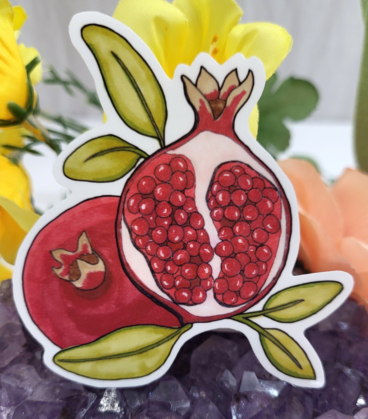 Pomegranate Fruit Vinyl Sticker