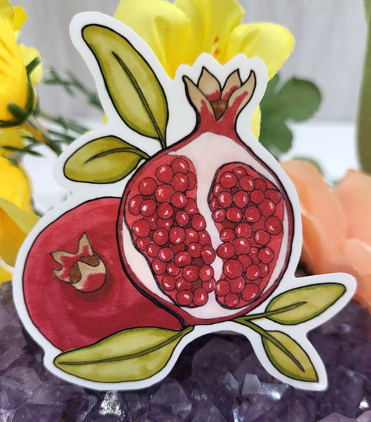 Pomegranate Fruit Vinyl Sticker