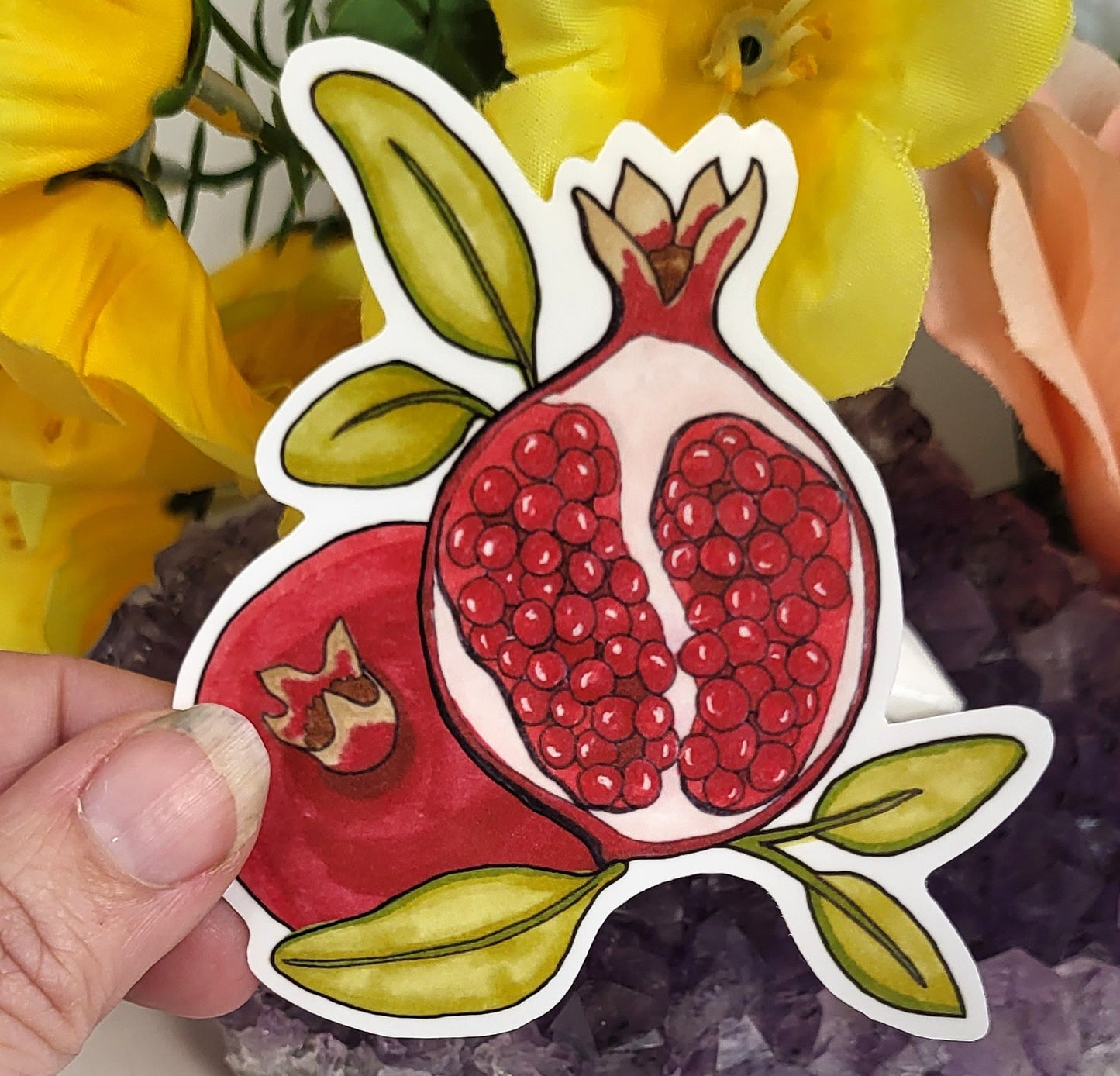Pomegranate Fruit Vinyl Sticker