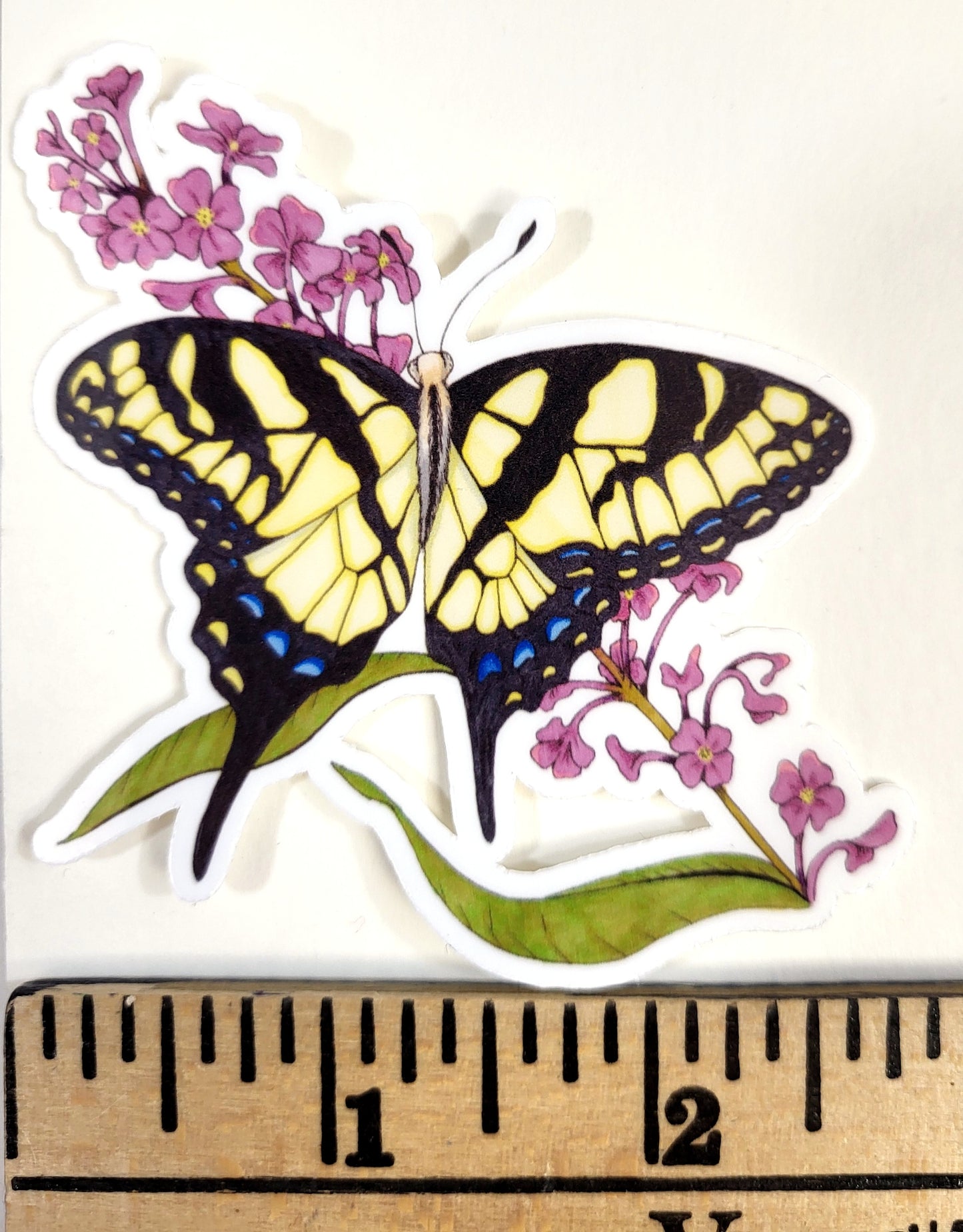Yellow Swallowtail Butterfly Vinyl Sticker