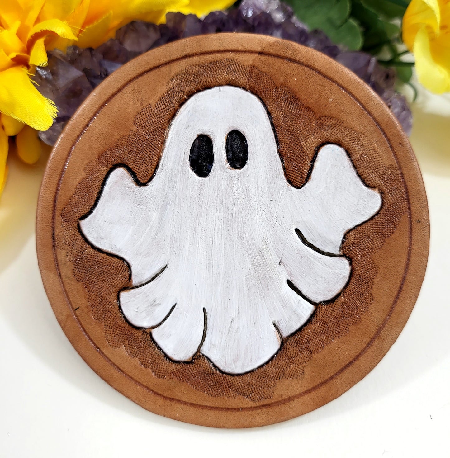 Halloween Leather Art Rounds