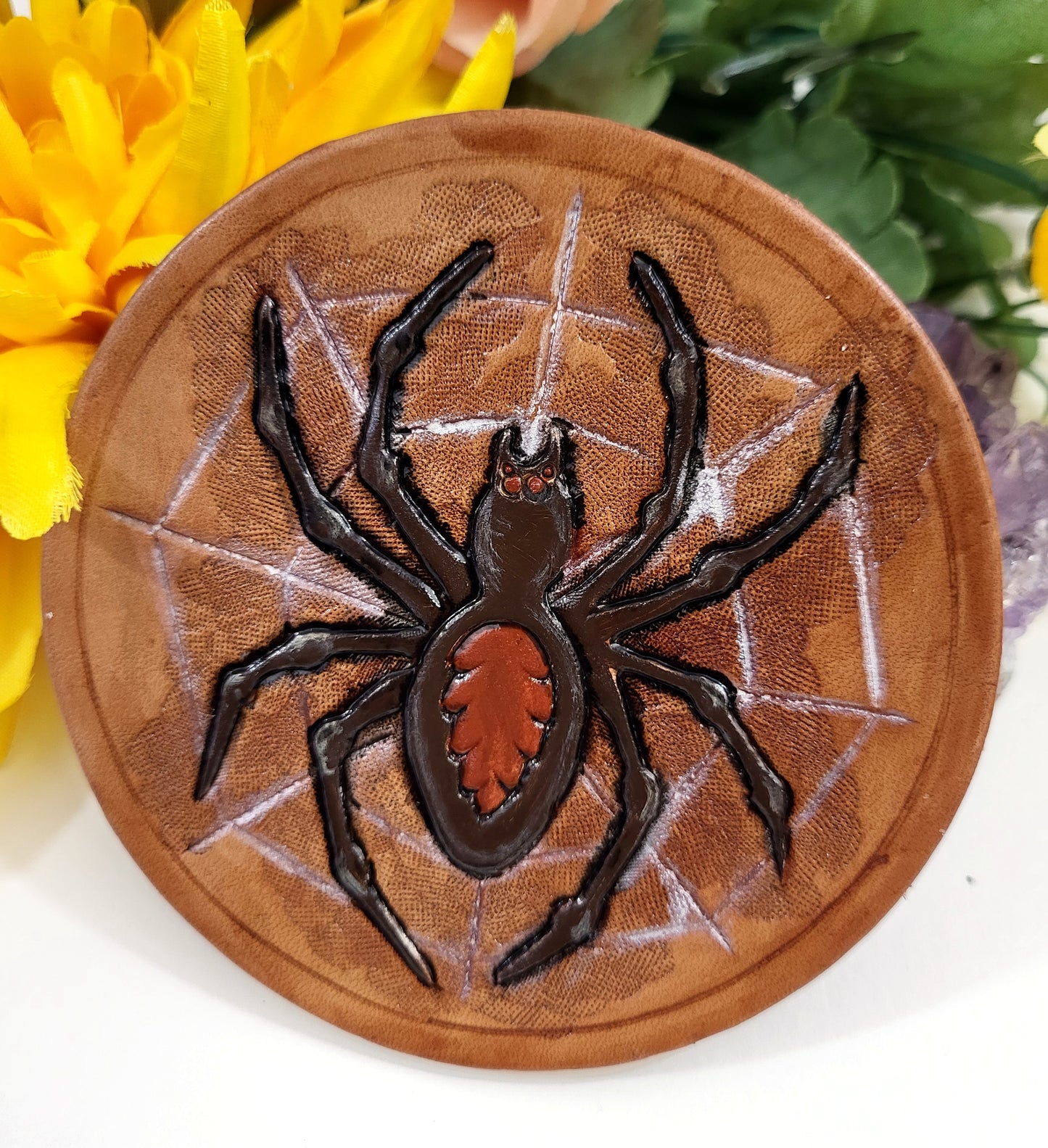 Halloween Leather Art Rounds