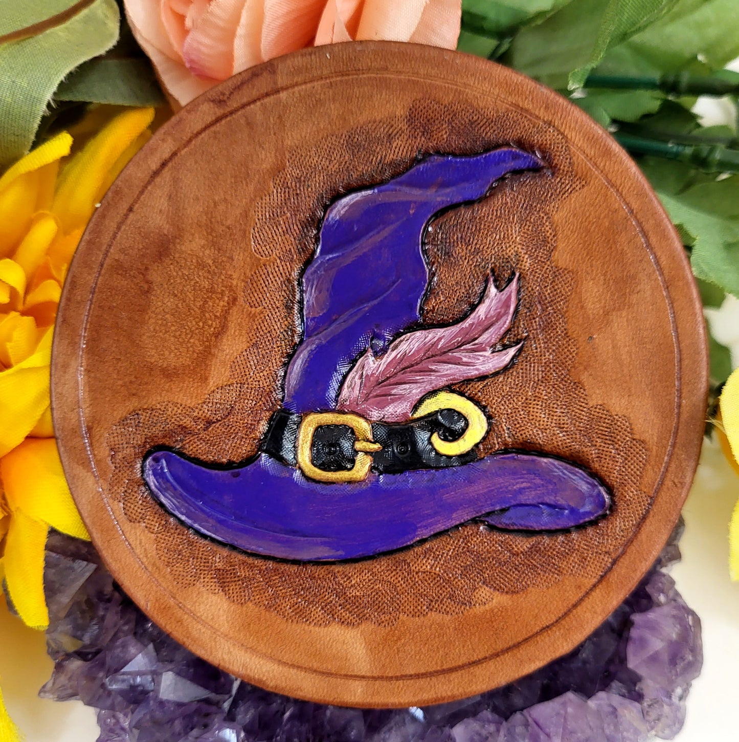 Halloween Leather Art Rounds