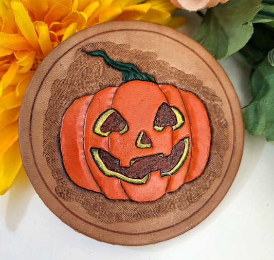 Halloween Leather Art Rounds