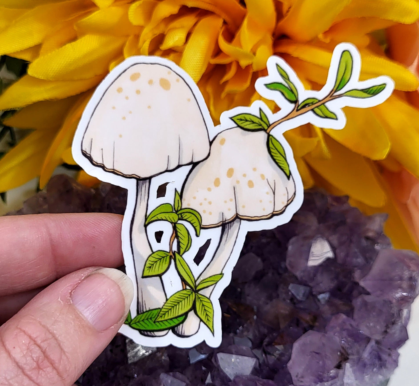 Yard Mushroom Vinyl Sticker