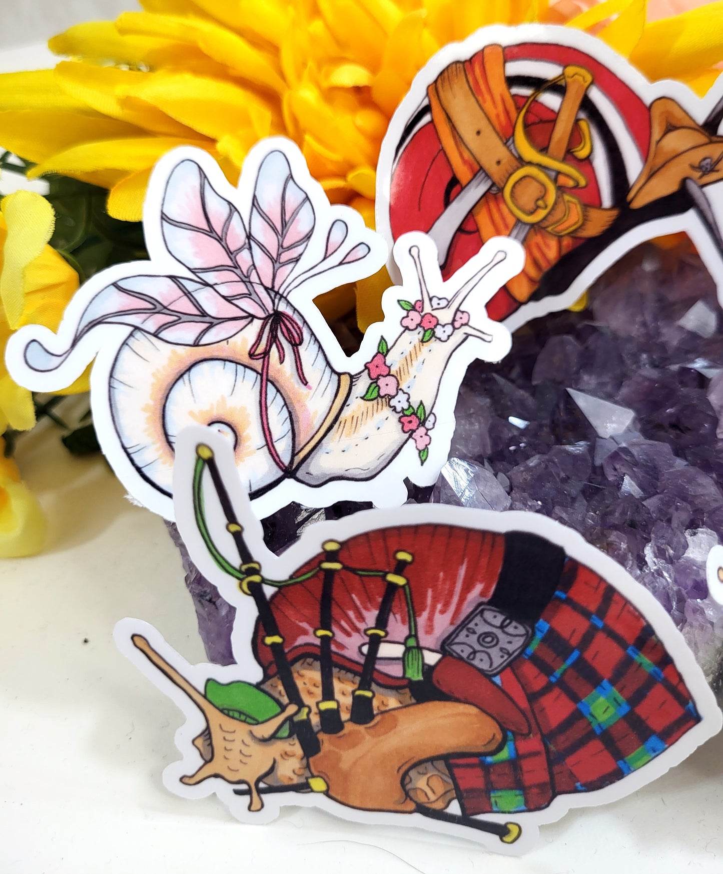 Snails Go to the Renaissance Faire Sticker Set